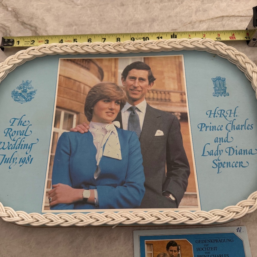British Royal Family Memorabilia including Diana & Charles Wedding Tray
